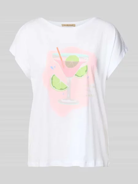 Oversized t-shirt z nadruk z motywem Smith And Soul biała