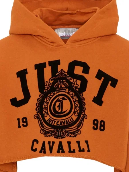 Bluza z kapturem dziecięca Just Cavalli pomarańczowa
