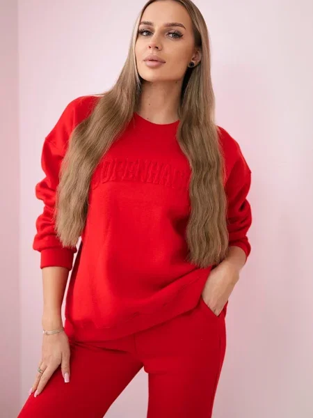 Bluza Kesi ocieplana czerwona