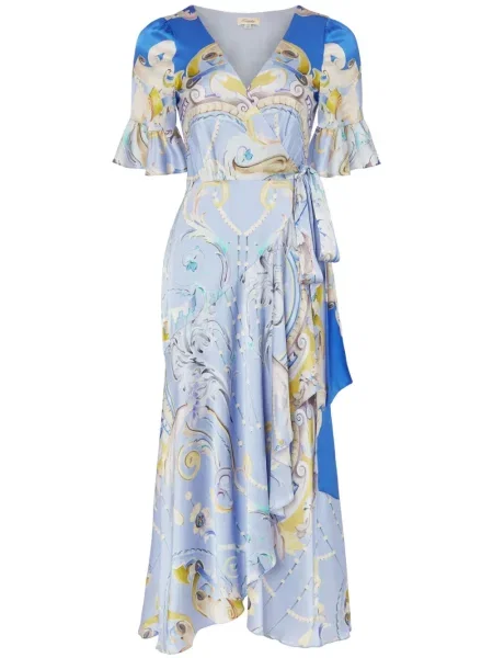 Rochie Temperley London cu imagine de costum albastru
