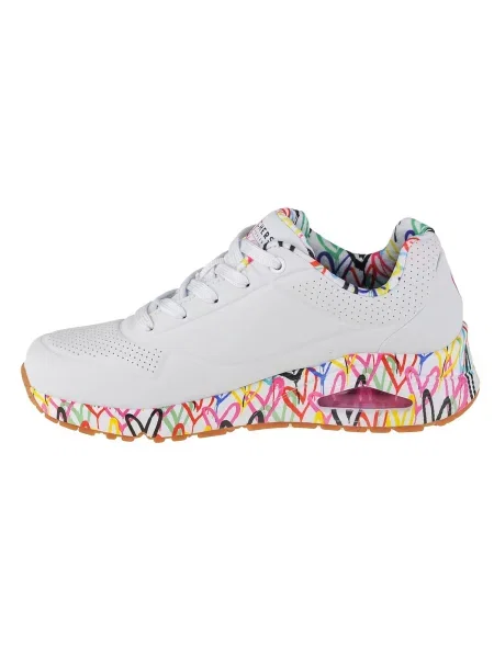 SKECHERS Nízke tenisky Loving Love modrá / žltá / ružová biela