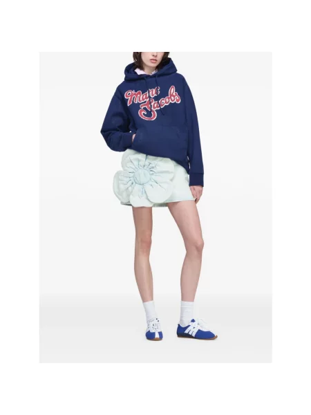 Bluza z kapturem Marc Jacobs z kapturem niebieska