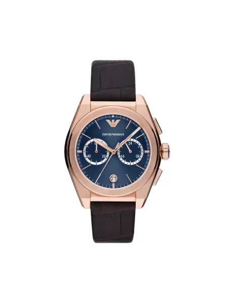 Emporio Armani Годинник Federico коричневий