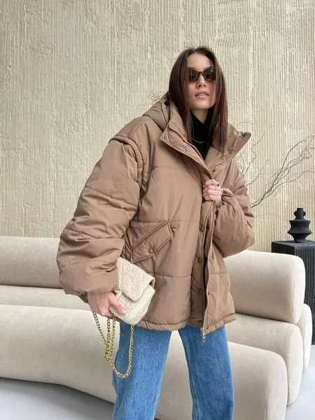 Демісезонна куртка Milirud нейлон/поліестер бежевий