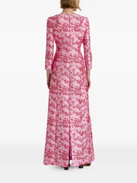 Rochie maxi Alberta Ferretti cu model floral roz