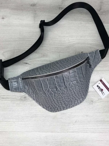 WeLassie Поясна сумка sumka-bananka-zhnocha-emma-sro-blakitnij Штучна шкіра сірий