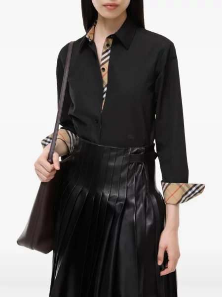 Klasická poplínová košile Burberry černá