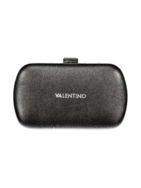 Lniana kopertówka Valentino By Mario Valentino czarna