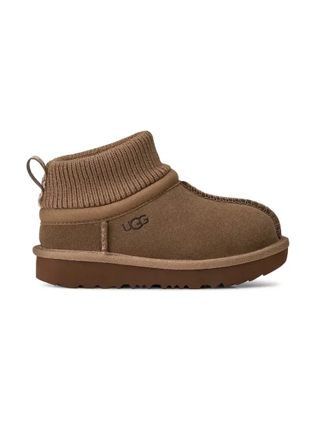 UGG снігові чоботи зимові дитячі замшеві CLASSIC ULTRA STRETCH CUFF