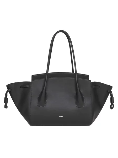 Mała torebka skórzana Jil Sander skórzana czarna