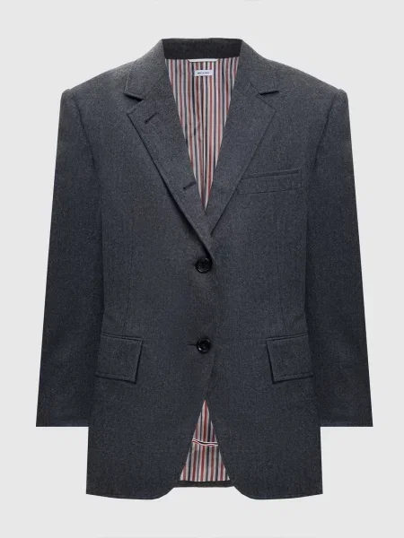 Жакет з вовни Thom Browne сірий