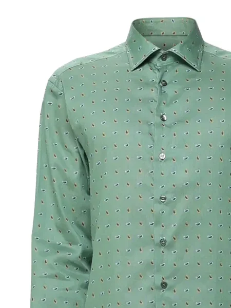 Cămașă Etro cu imagine cu model paisley verde