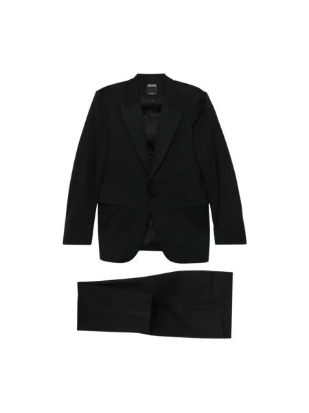 Garnitur Zegna wełniany czarny