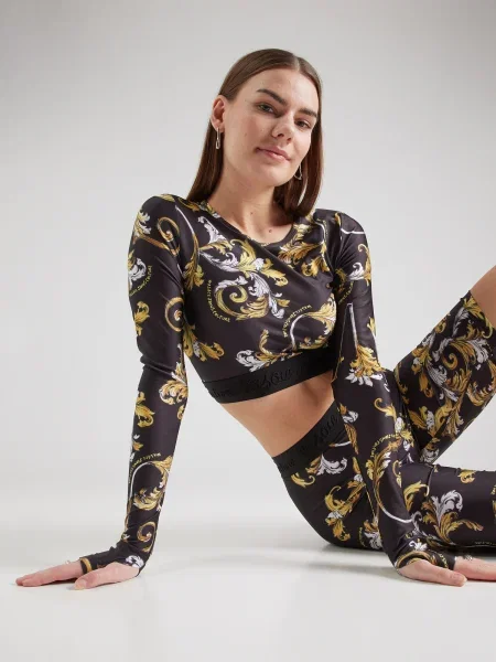 Versace Jeans Couture Blúz | Cropped Fit fekete