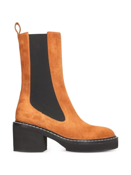 Botine Khaite din piele de căprioară maro