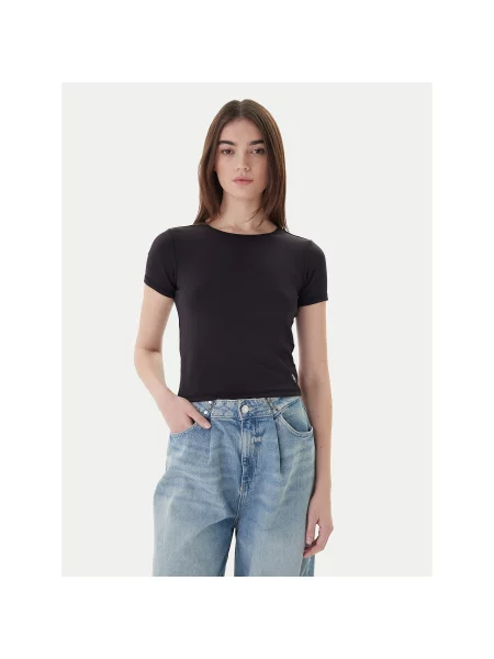 Guess T-Shirt Classic Fit μαύρο