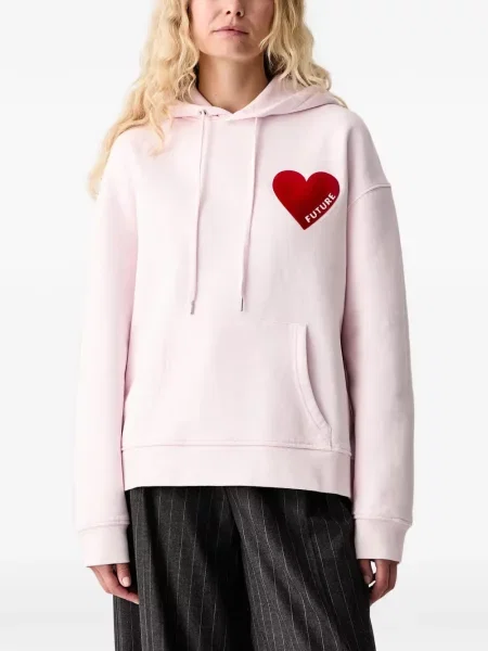 Hoodie From Future με μοτίβο καρδιά ροζ