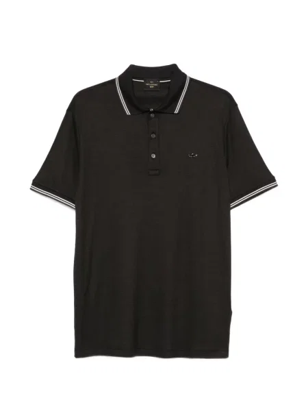 Tricou polo Paul & Shark cu autograf negru