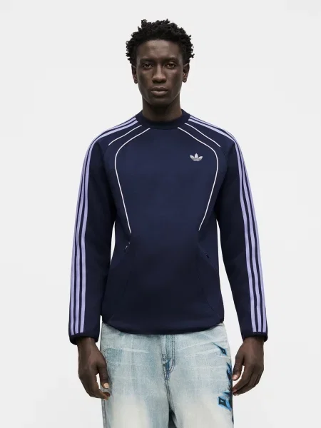 ADIDAS ORIGINALS Mikina SPACER indigo / tmavomodrá biela