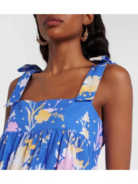 Rochie Juliet Dunn de in cu model floral albastru