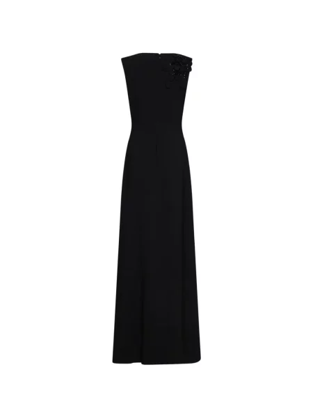 Rochie Costarellos cu model floral cu aplicații negru