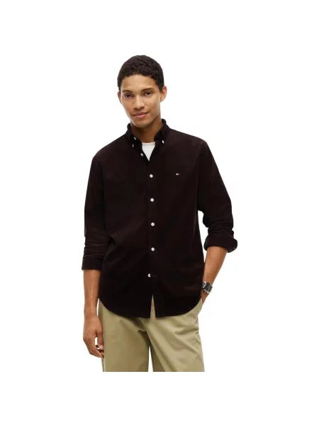 Tommy Hilfiger Cămașă | catifea reiată maro