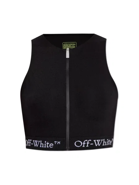 Top Off-white z autografem biały