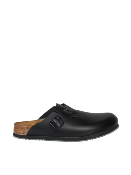 Klapki Birkenstock skórzane czarne