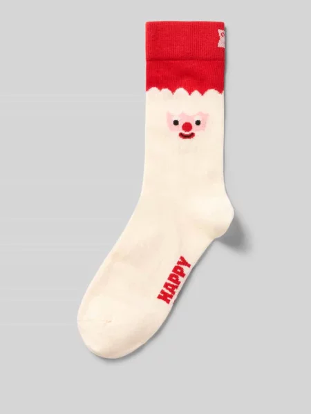 Skarpety z motywem bożonarodzeniowym Happy Socks białe