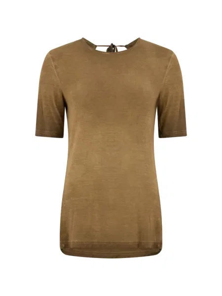 Tricou Uma Wang cu legături maro