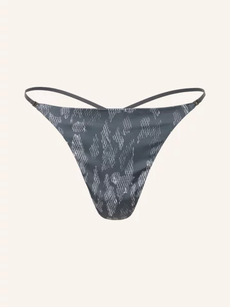 Calvin Klein Tanga Signature Satin / režná šedá