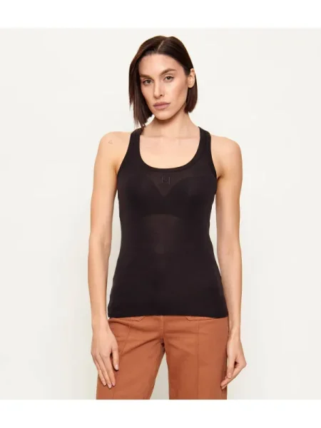 Top Elisabetta Franchi de lână negru