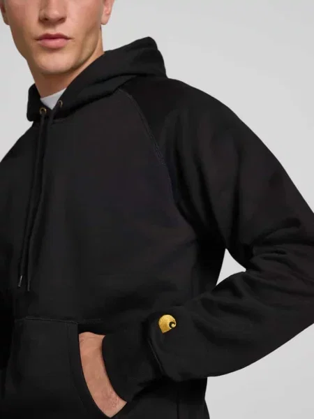 Bluza z kapturem Carhartt Wip z kapturem z nadrukiem czarna