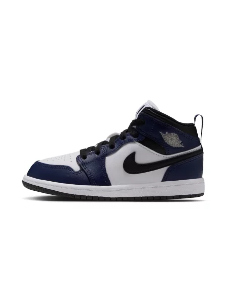 Jordan 1 Mid sportcipő gyerek bőr fekete