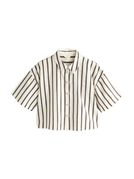 Next Bluză ecru / ciocolatiu