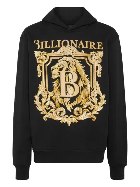 Hanorac cu glugă Billionaire cu imagine negru