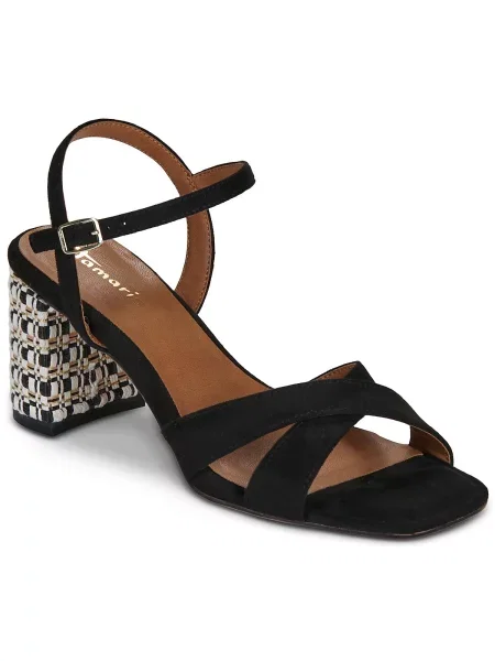 Tamaris Sandale auriu alb negru