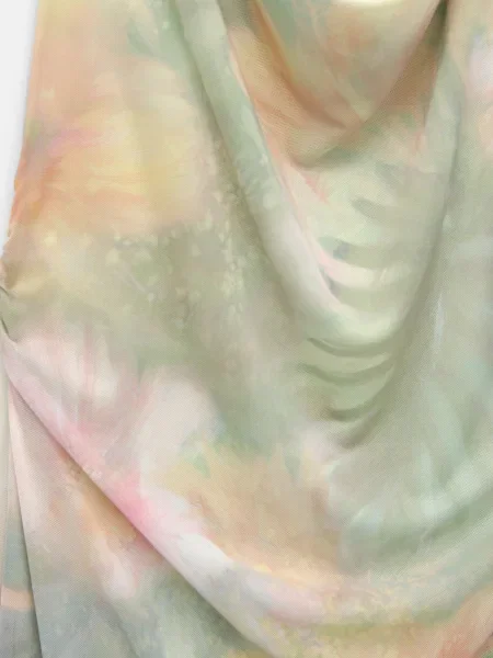 Pull&Bear Poletna obleka IBIZA pastelno / svetlo lila / svetlo oranžna / rosé zelena