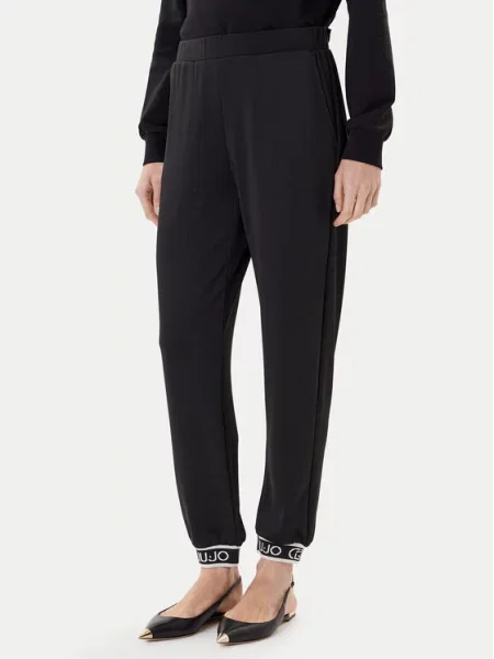 Liu Jo Sport Hlače iz tkanine črna