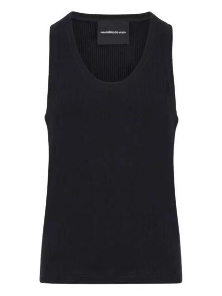 Pletená žebrovaná vesta Manière De Voir černá