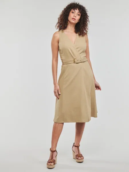 Oblekové šaty bez rukávov Lauren Ralph Lauren bez rukávov