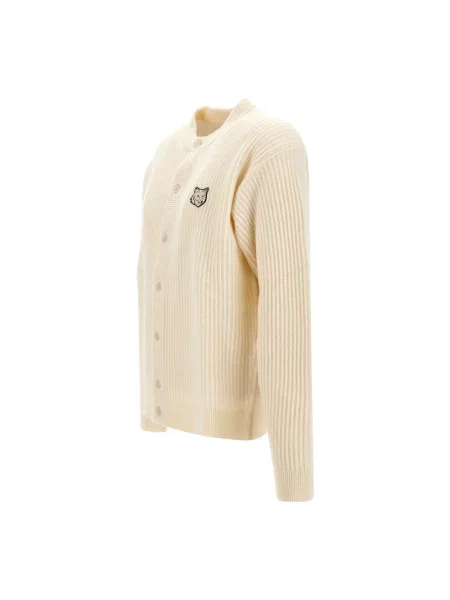 Kardigan Maison Kitsune wełniany beżowy