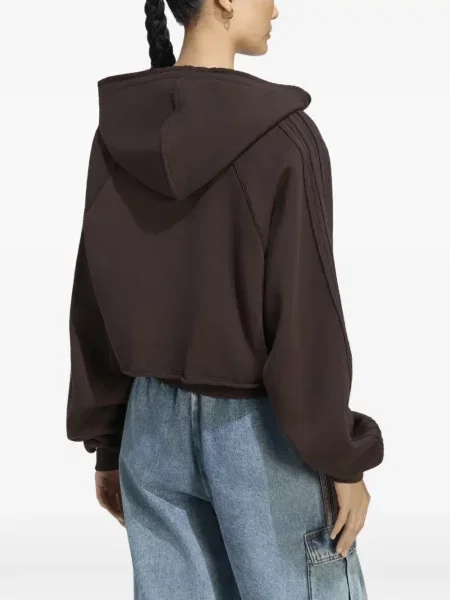 Decupat hanorac Adidas tricotate negru