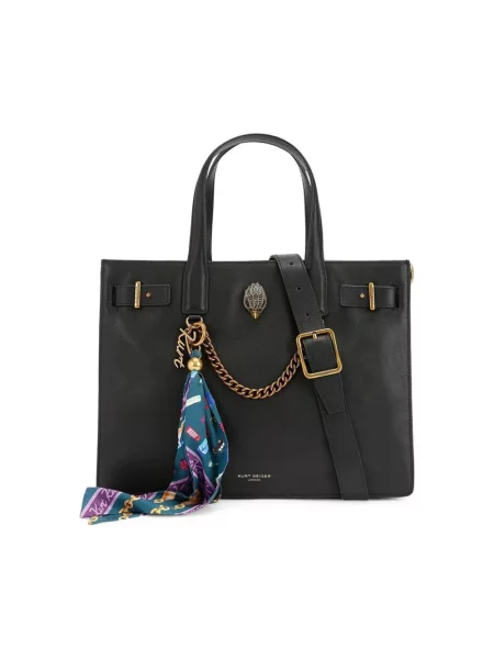 Kurt Geiger London torebka shopper skórzana SLOANE czarna