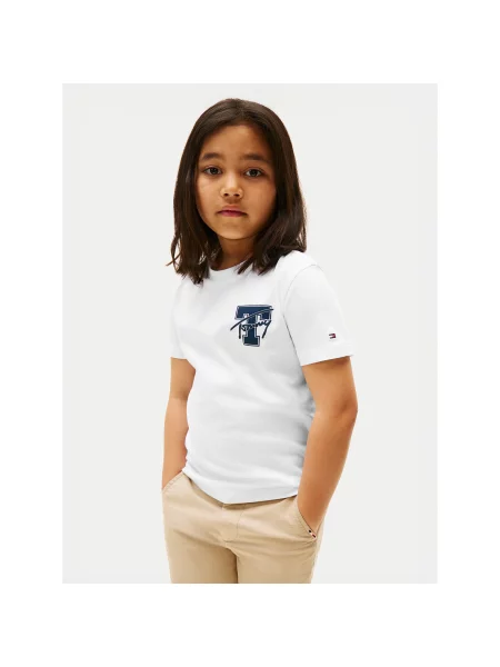 Tommy Hilfiger T-Shirt Varsity Graphic Regular Fit λευκό