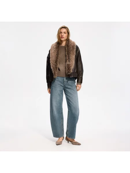 Reserved Barrel leg szárú farmer indigo jeans