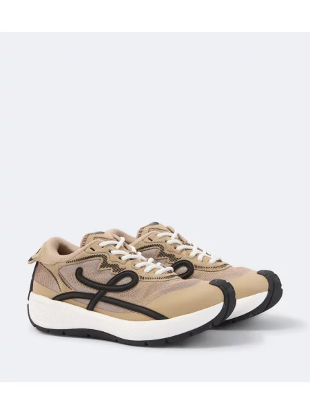 Sneakerși Loewe din piele de căprioară bej