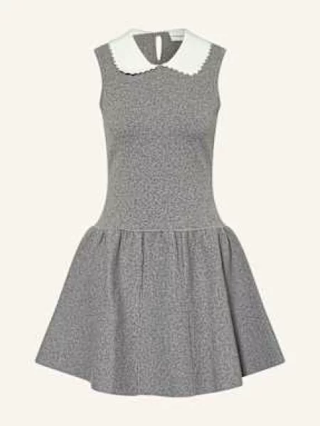 Claudie Pierlot Sukienka Z Dzianiny grau biała