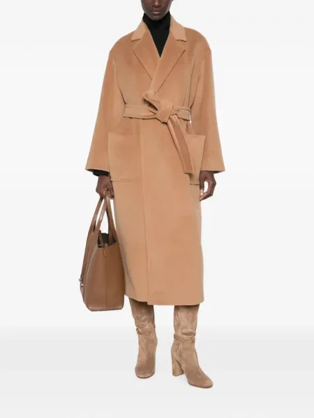Cu centură palton Max Mara cu rever