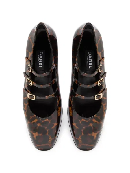 Balerini Carel Paris cu imagine cu model leopard maro